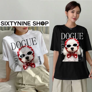 เสื้อยืดผ้าคอตตอน M-4XL พิมพ์ลาย " DOGUE " พร้อมส่ง