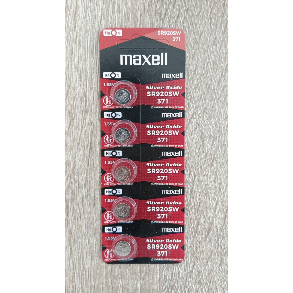🔘 ถ่านนาฬิกา Maxell 371 SR920SW ของแท้ ถ่านกระดุม 1.55V 🔘