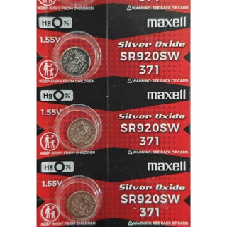🔘 ถ่านนาฬิกา Maxell 371 SR920SW ของแท้ ถ่านกระดุม 1.55V 🔘
