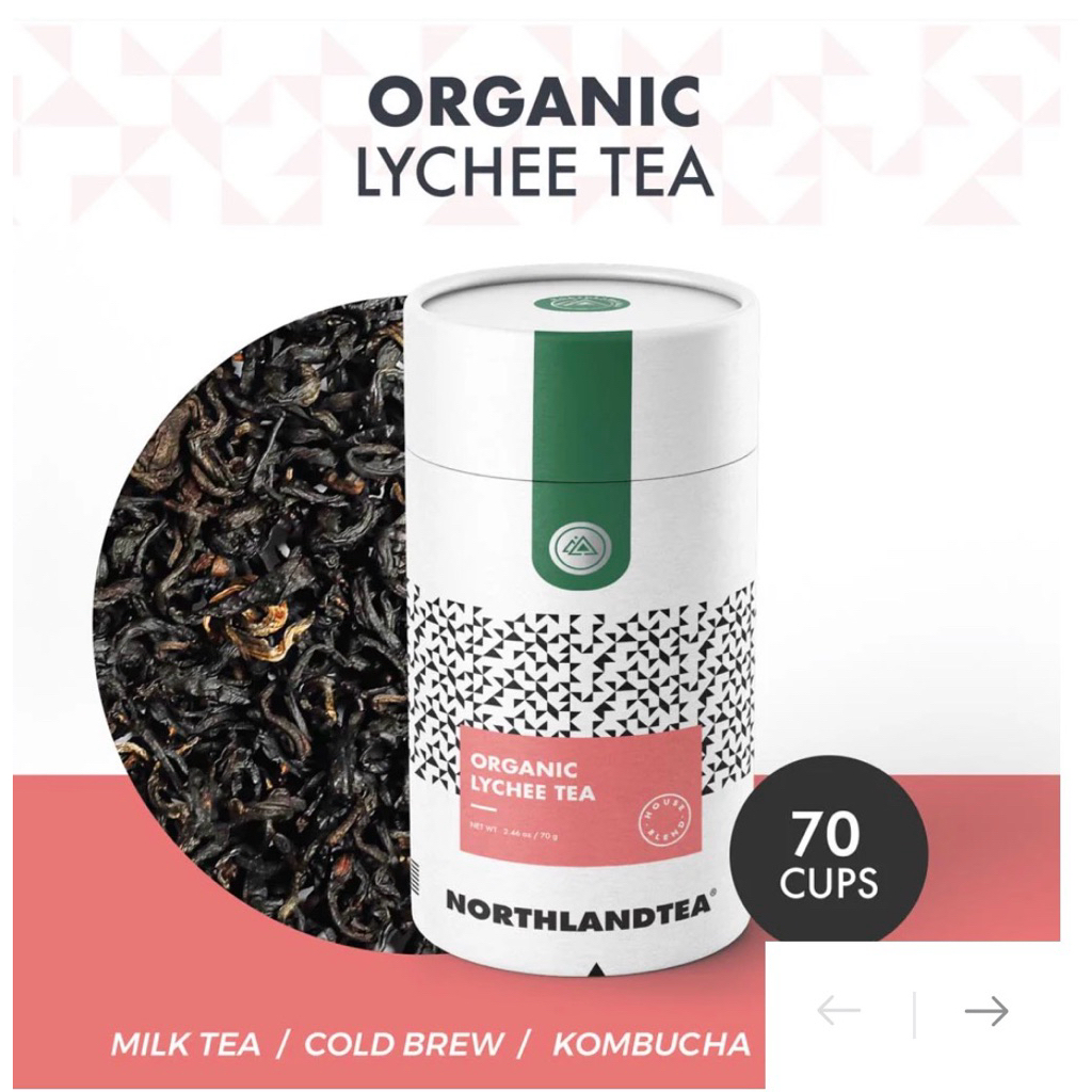 Northlandtea Organic Assam Black Tea/Organic Peach Black Tea/Organic Lychee Tea 70 g