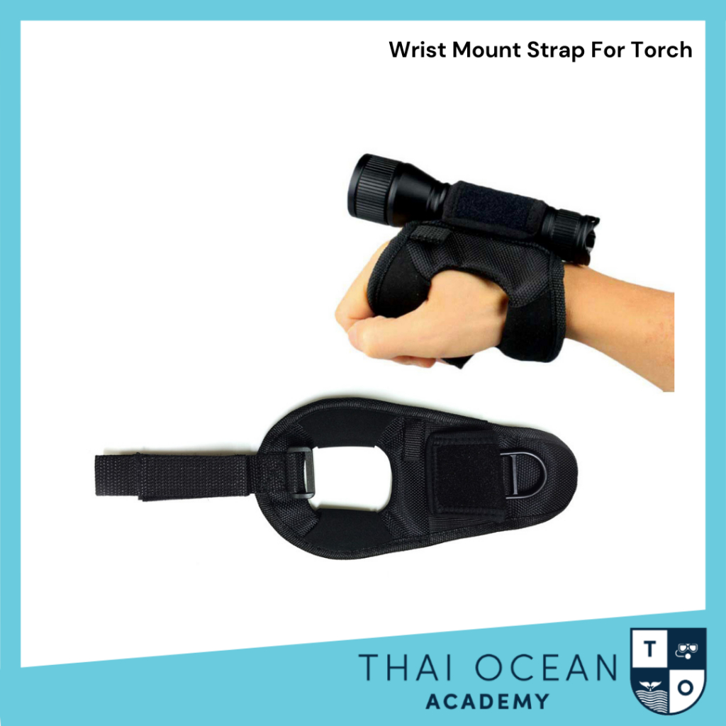 Wrist Mount Strap For Torch ถุงมือใส่ไฟฉายดำน้ำ
