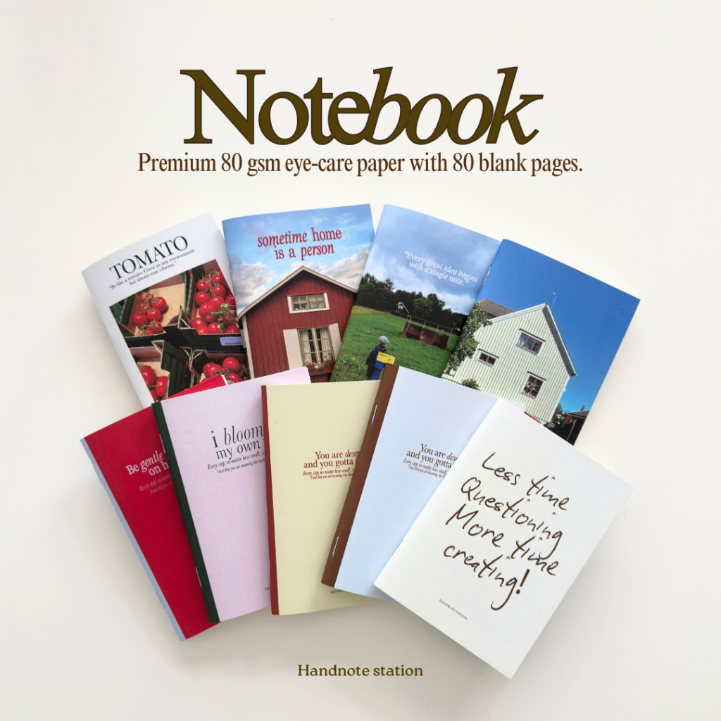 สมุดโน้ตลายภาพถ่ายทิวทัศน์ขนาด A6 A5 แบบไม่มีเส้น จำนวน 80 หน้า Handnote station
