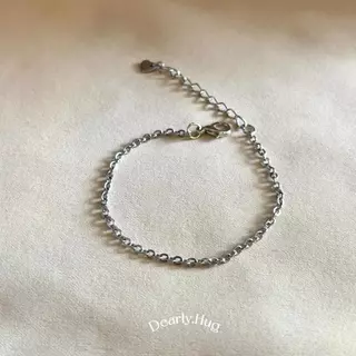 Dearly.Hug - Bracelet สร้อยข้อมือสแตนเลสสีเงิน สินค้าพร้อมส่ง
