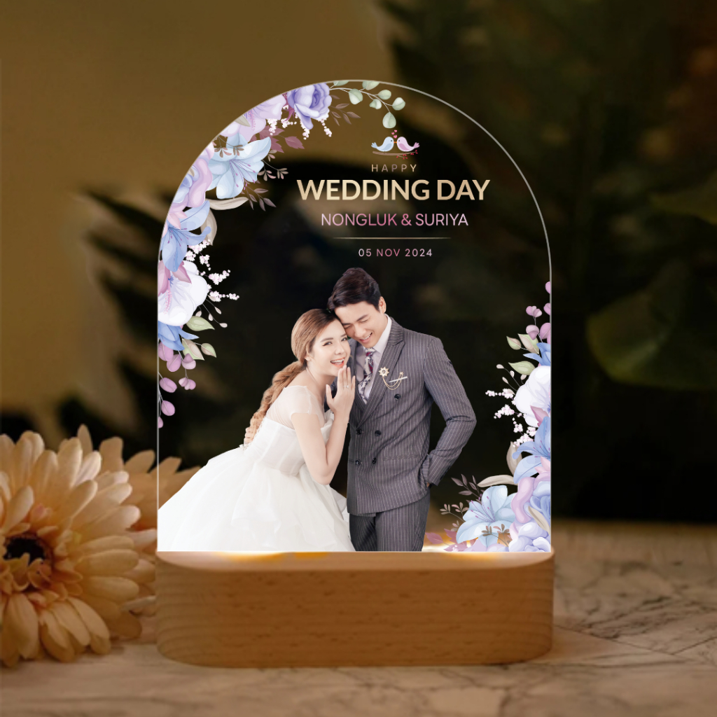 จัดทำ 1-2 วัน Happylife Valentine Collection โคมไฟอะคริลิคสั่งทำ สกรีนUV ของขวัญวันเกิด ของขวัญให้แฟน วันวาเลนไทน์ ตามเท