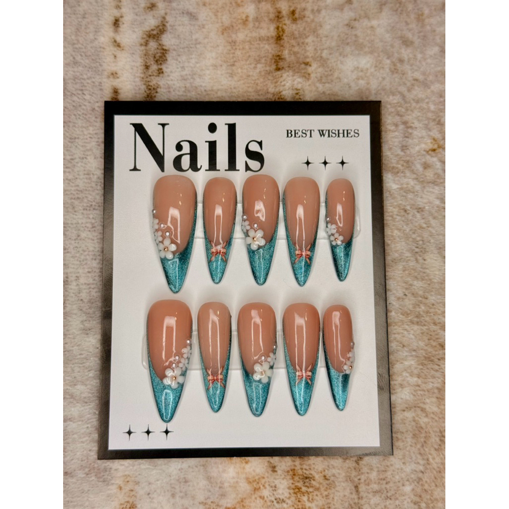 ✨ Mermaid Bloom French ✨ (เมอร์เมดบลูม เฟรนช์)(ไซส์M)by hand made