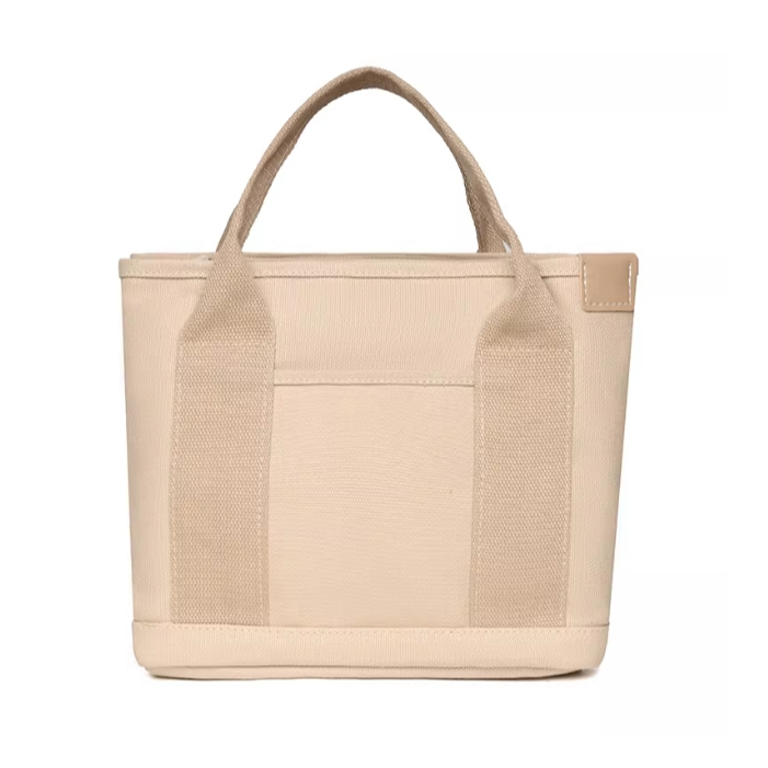 Tote bag canvas กระเป๋าผ้าแคนวาสโท้ท ใช้เป็นกระเป๋าถือ รุ่นนี้มีซิป พร้อมส่ง