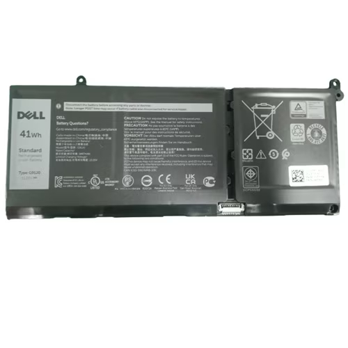 Dell Battery 3-cell (G91J0) 41 Wh Lithium Ion Replacement Battery for Select Laptops