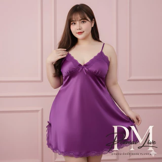 PEEMAI LIVE ชุดนอนเซ็กซี่สาวอวบ( XL-XXL ใส่ได้ถึง100 kgt) ผ้าซาตินใส่สบายมากราคาส่ง P-326