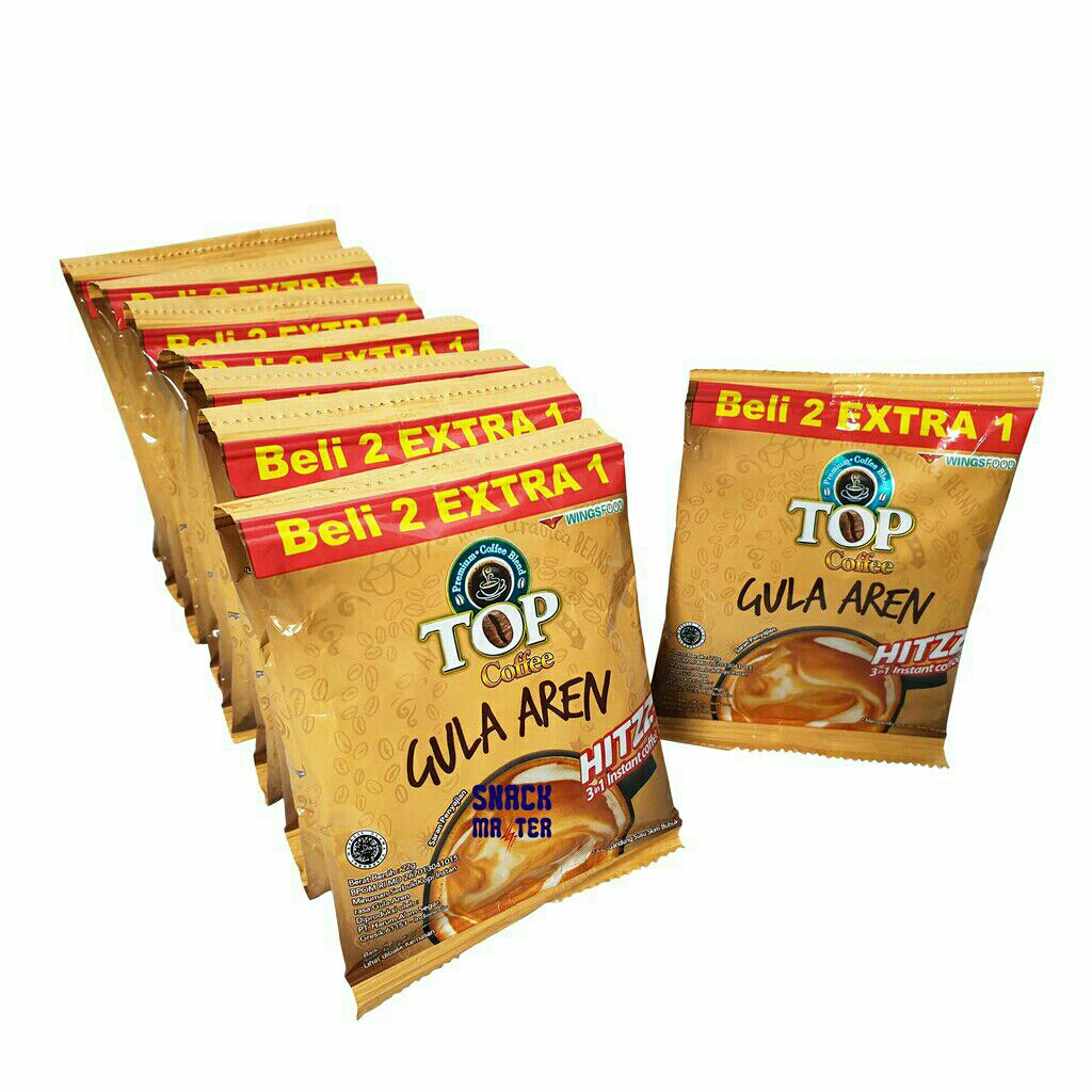 Top Coffee  15 Sachets x 22g 3-in-1 Gula Aren (Palm Sugar) Coffee ~ Indonesia