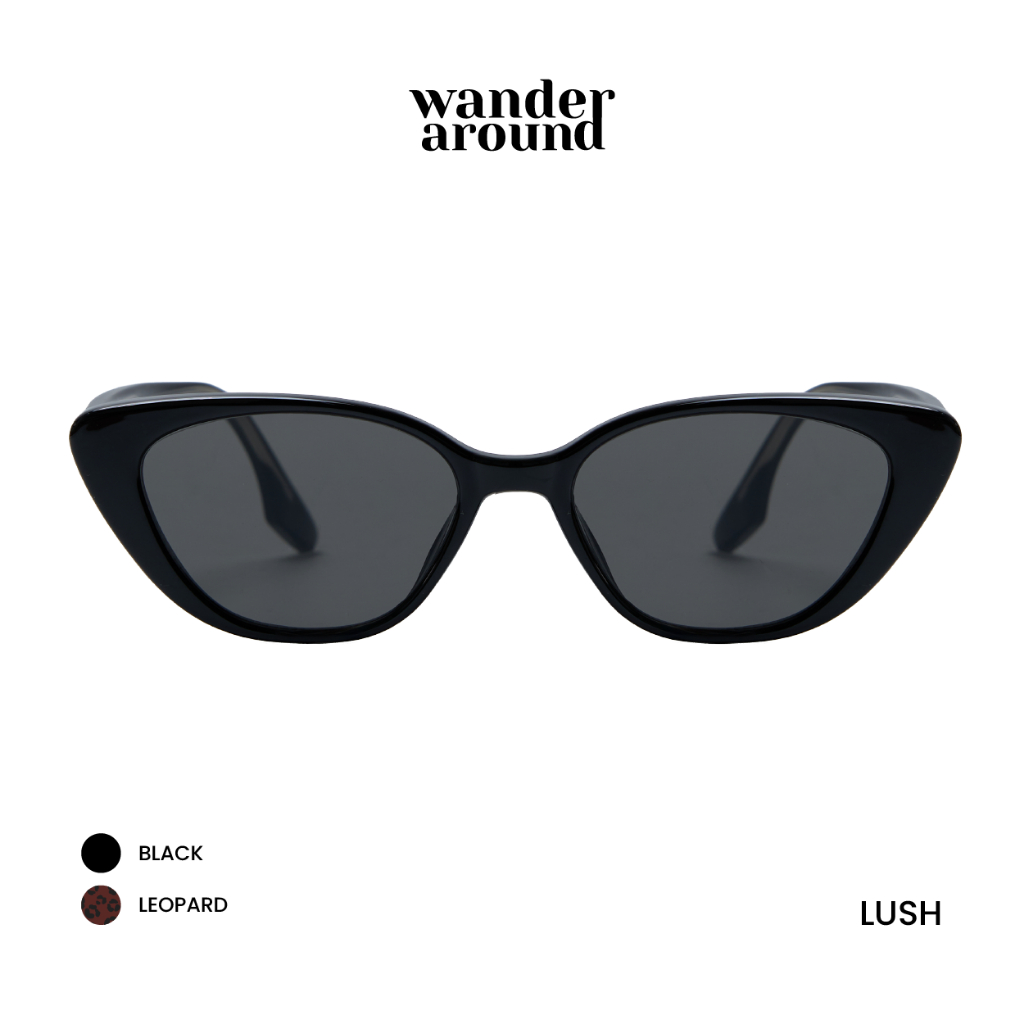 WANDER AROUND SUNGLASSES - Lush (Black, Leopard) แว่นกันแดด