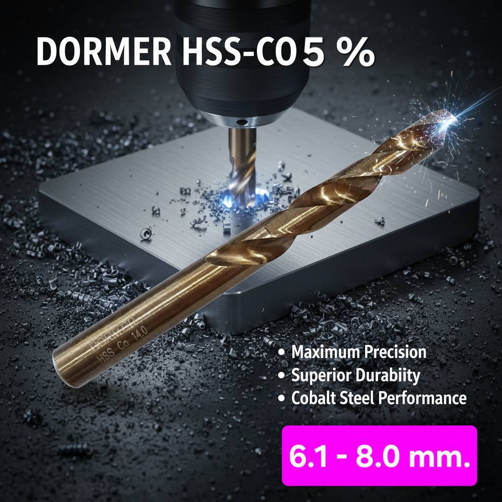 DORMER ดอกสว่านโคบอลต์ (Cobalt Drill Bits) [6.1 - 8.0mm] ดอกสว่าน Hss CO5% คม ทนทานพิเศษ [ออกใบกำกับ