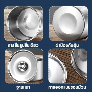 ถังปรุงรส กระปุกเครื่องปรุงสแตนเลส ทรงกลม ถ้วยซอสสแตนเลส สำหรับร้านอาหารและใช้ในบ้าน
