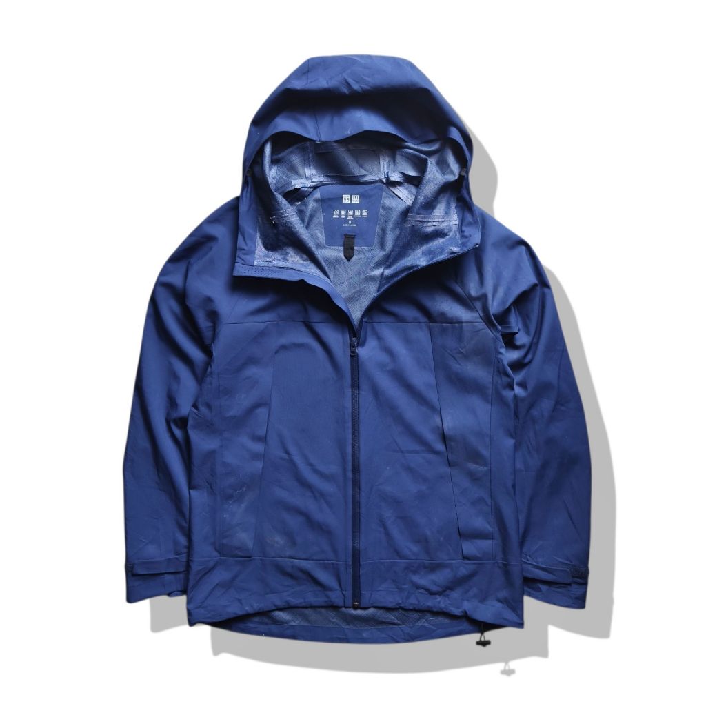 Uniqlo Blues Blocktech 3D Cut Hooded Parka Jacket(M03) รอบอก 43”