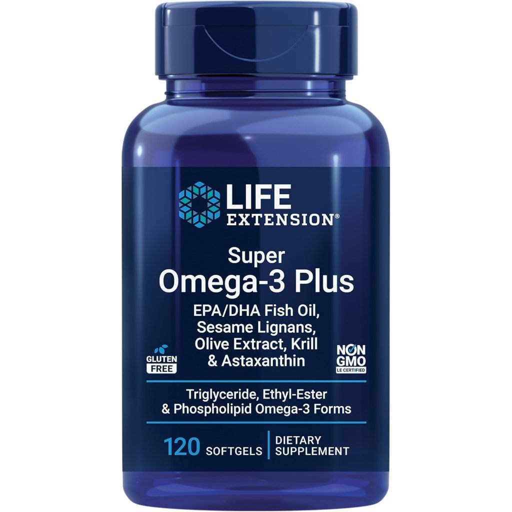 * * พร้อมส่ง  * Life Extension  Super Omega-3 Plus EPA/DHA , Sesame Lignans, Olive Extract, Krill and Astaxanthin 120