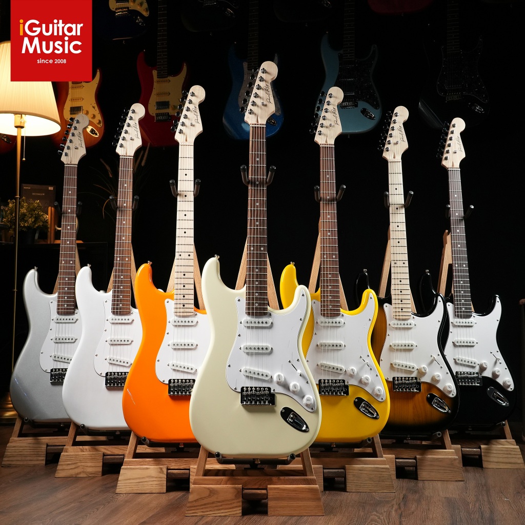 (ส่งฟรี)กีตาร์ไฟฟ้า Paul Ray Classic Series 2026 คอขาว/คอดำ ทรง Stratocaster SSS แถมฟรีกระเป๋า