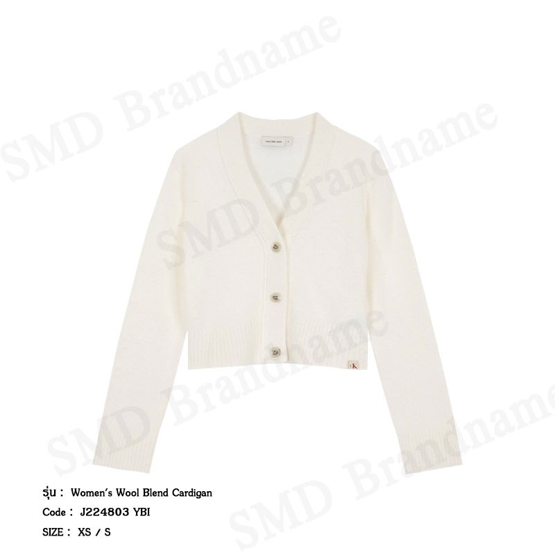 Calvin Klein Jeans เสื้อคาร์ดิแกนผู้หญิง รุ่น Women's Wool Blend Cardigan Code: J224803 YBI