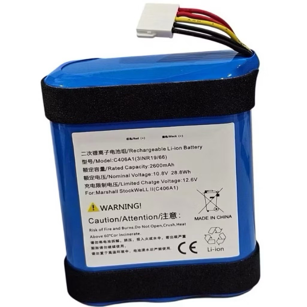 MARSHALL Stockwell 2 Stockwell II 2600mAh 5สาย C406A1 3-cell Bluetooth Battery แบตเตอรี่ แบตลำโพง มี