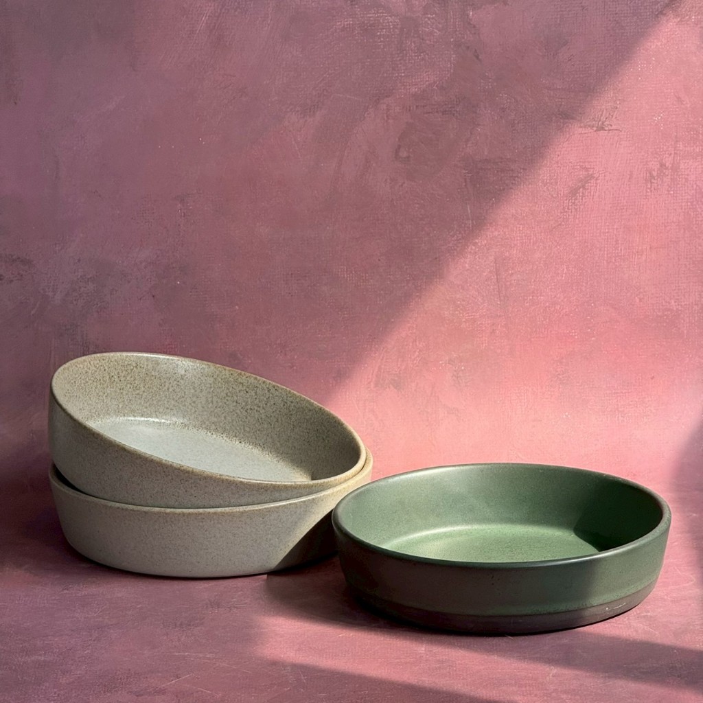 ชามพาสต้า pasta bowl ceramic ชามสลัด ชามเซรามิค เข้าไมโครเวฟได้ เข้าเครื่องล้างจานได้ - AT1CERAMIC