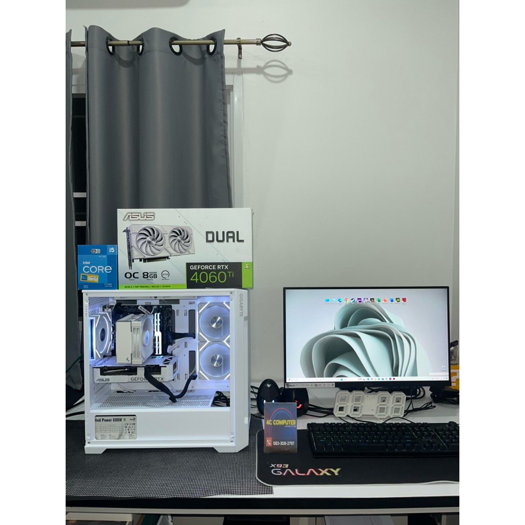 setขาว i5 12400F/4060Ti/24“200hz