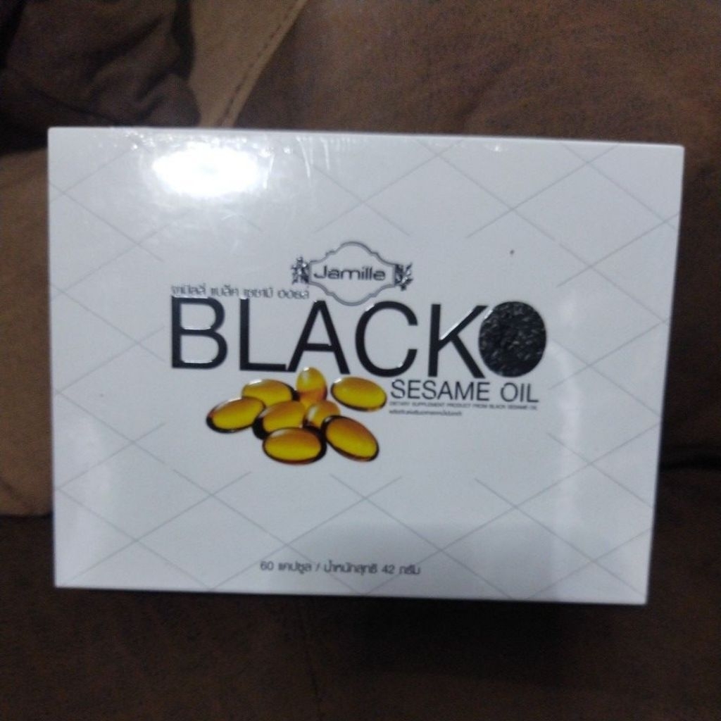 JAMILLE BLACK SESAME OILจามิลลี่ น้ำมัน งาดำ ขนาด 60 เม็ด อย.1111415310217 #sapp888