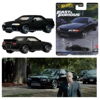 Hot Wheels Premium (ล้อยาง) Fast & Furious Nissan Skyline GT-R (BNR32) สีดำ โมเดลรถเหล็ก แท้ลิขสิทธิ์ # C4982