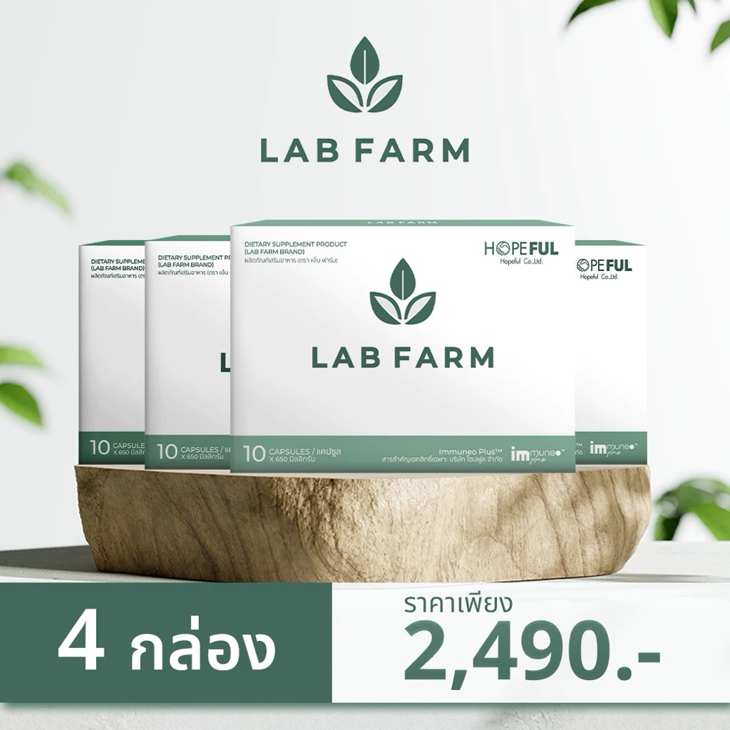 🛒ชุด 4 กล่อง ส่งฟรี!! LAB FARM ( แล็บ ฟาร์ม ผลิตภัณฑ์ เสริม อาหาร )