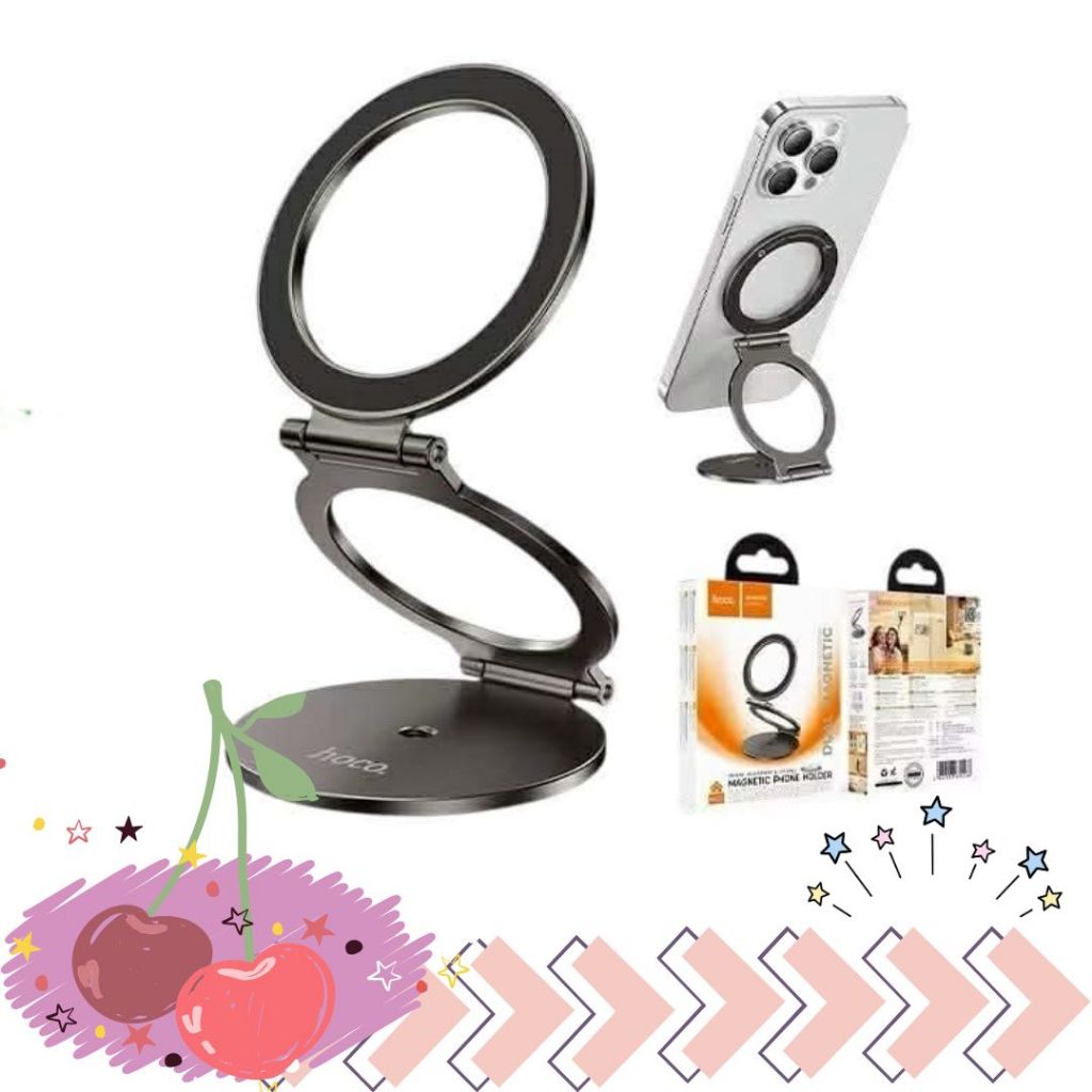 พร้อมส่งจากไทย Hoco H102 Magnatic Ring Holder ที่ยึดโทรศัพท์แบบวงแหวนแม่เหล็ก รองรับไม้เซลฟี่ ฐานแม่
