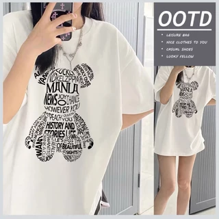 เสื้อยืดแขนสั้น เสื้อยืด ใส่ได้ทั้งชายและหญิง สไตล์อเมริกัน 2 สี