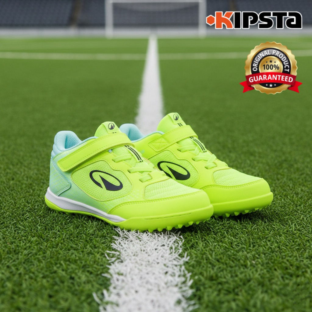 รองเท้าฟุตบอลสำหรับเด็ก “มีไซส์ 32-38” รุ่น Eskudo Club Turf Easy (สีเหลือง) KIPSTA