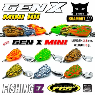 เหยื่อตกปลา เหยื่อปลอม กบยาง GEN-X MINI by FISHING EZ (ชุดตัวเบ็ด FGS V.1)