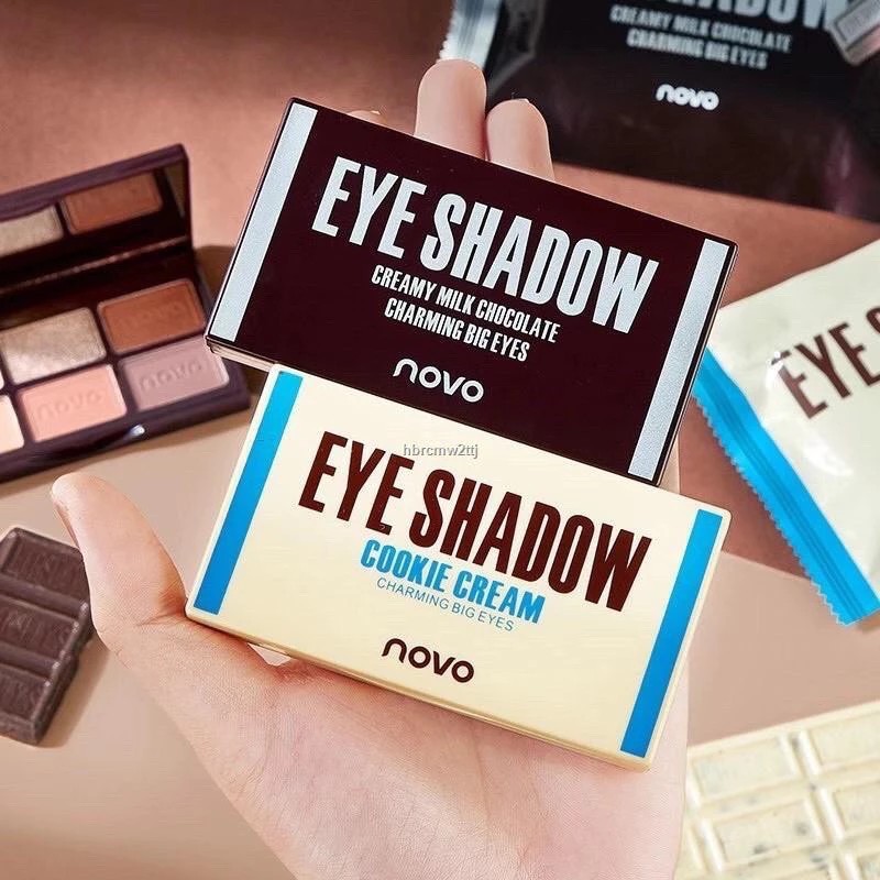 ส่งไว !! ! Eyeshadow Chocolate novo อายแชโดว์ช็อกโกแลต เนื้อแมท กลิตเตอร์ 6 ช่อง No.5394