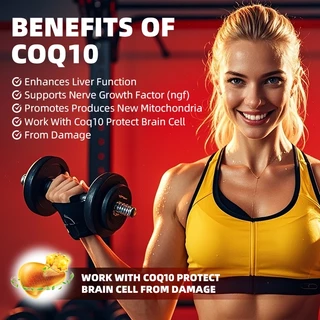 CoQ10-200mg 120Capsules, CoQ10-200mg แคปซูล เพิ่มสุขภาพหัวใจ ป้องกันสารต้านอนุมูลอิสระ ส่งเสริมสุขภาพช่องปาก แล