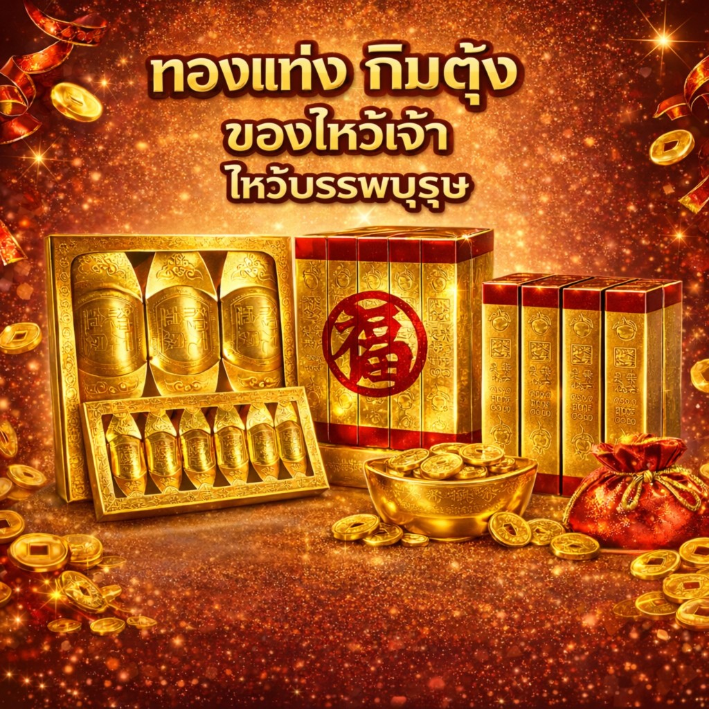 ทองแท่งกระดาษ (มีหลายขนาดให้เลือก)ทองแท่ง กิมตุ้ง ทองก้อน สำหรับไหว้เจ้า ไหว้บรรพบุรุษ