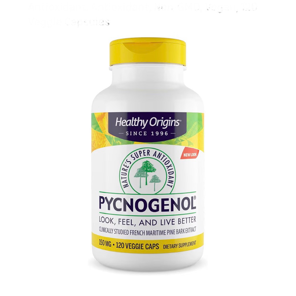 EXP 11/28 Healthy Origins Pycnogenol 150 mg, French Maritime Pine Bark Extract 120 Veggie Capsules