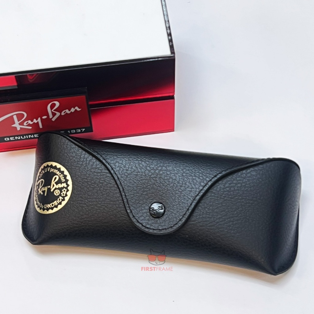 ของแท้ กล่องใส่แว่นกันแดด RAYBAN รุ่นใหม่ กล่องยาว182mm. กล่องสีดำ