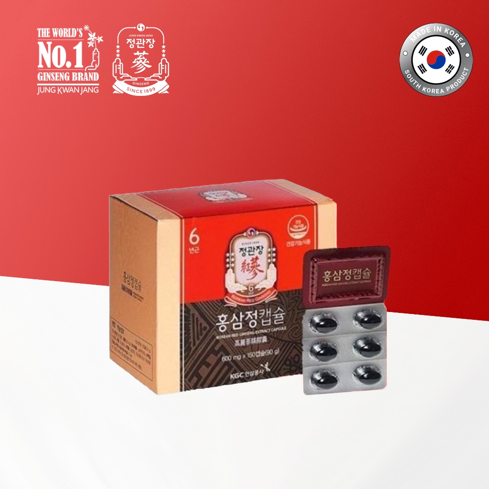 (Exp. 3.12.2026) JUNG KWAN JANG Korean Red Ginseng Extract Capsule  – โสมแดงเกาหลีสกัดชนิดแคปซูล 150แคปซูล