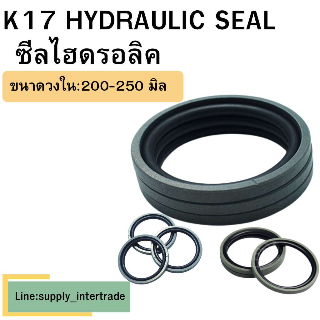 ซีลไฮดรอลิค K17 PISTON SEAL  200X179X8.1/ 210X189X8.1/ 220X199X8.1/ 225X204X8.1/230X209X8.1/240X219X