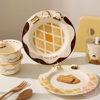 ✨ NEW ✨Waffle & Bakery 🥨🍞 คอลเลคชันจานเซรามิกธีมขนมอบ ดีไซน์อบอุ่น จัดโต๊ะแล้วใจฟู 🧇✨ Lassie decor