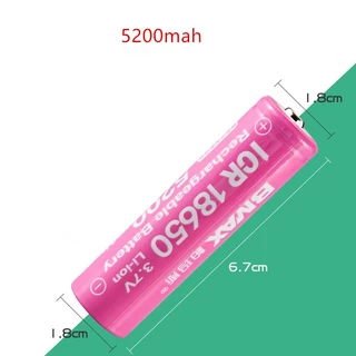 ถ่านชาร์จ INR Bmax 18650 3.7V 3800/5200/5800mAh หัวเรียบ/หัวนูน สำหรับไฟฉาย พัดลมต่างๆ 1pcs