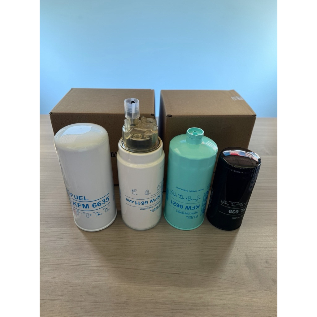 ชุดกรองน้ำมันเครื่อง กรองโซล่า กรองดักน้ำ รถเครน ZOOMLION KFW6611AWB KFW6621 KFM6635 KL639 K-FLO แท้
