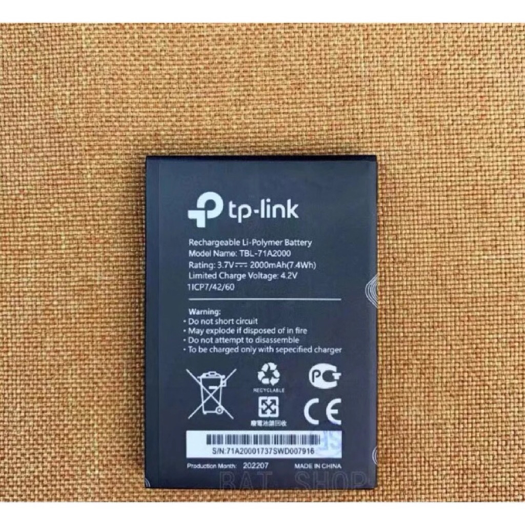 แบตเตอรี่ สำหรับ TP-LINK Wifi Router M7300 TBL-71A2000 2000mAh ส่งจาก กทม