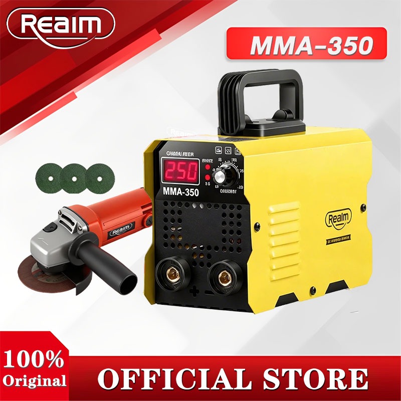 REAIM ตู้เชื่อม Mini Inverter IGBT MMA-350 กำลังแรง อุปกรณ์ครบชุดพร้อมฟังก์ชั่น เครื่องเชื่อมเหล็ก