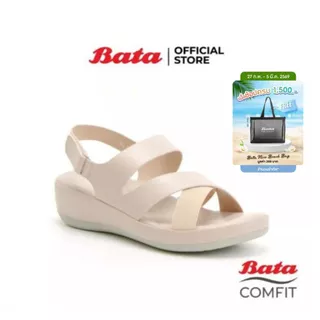 Bata COMFIT รองเท้าเพื่อสุขภาพรองเท้าเพื่อสุขภาพแบบรัดส้น รองรับน้ำหนักเท้าได้ดี สำหรับผู้หญิง สีเบจ รหัส 6618483