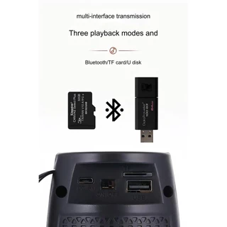 Wirless Bluetooth Speaker ลำโพงพร้อมไฟLEDในตัว รองรับการเล่นTF card / USB Port ลำโพงกลางแจ้ง ลำโพงบลูทูธแบบพกพา