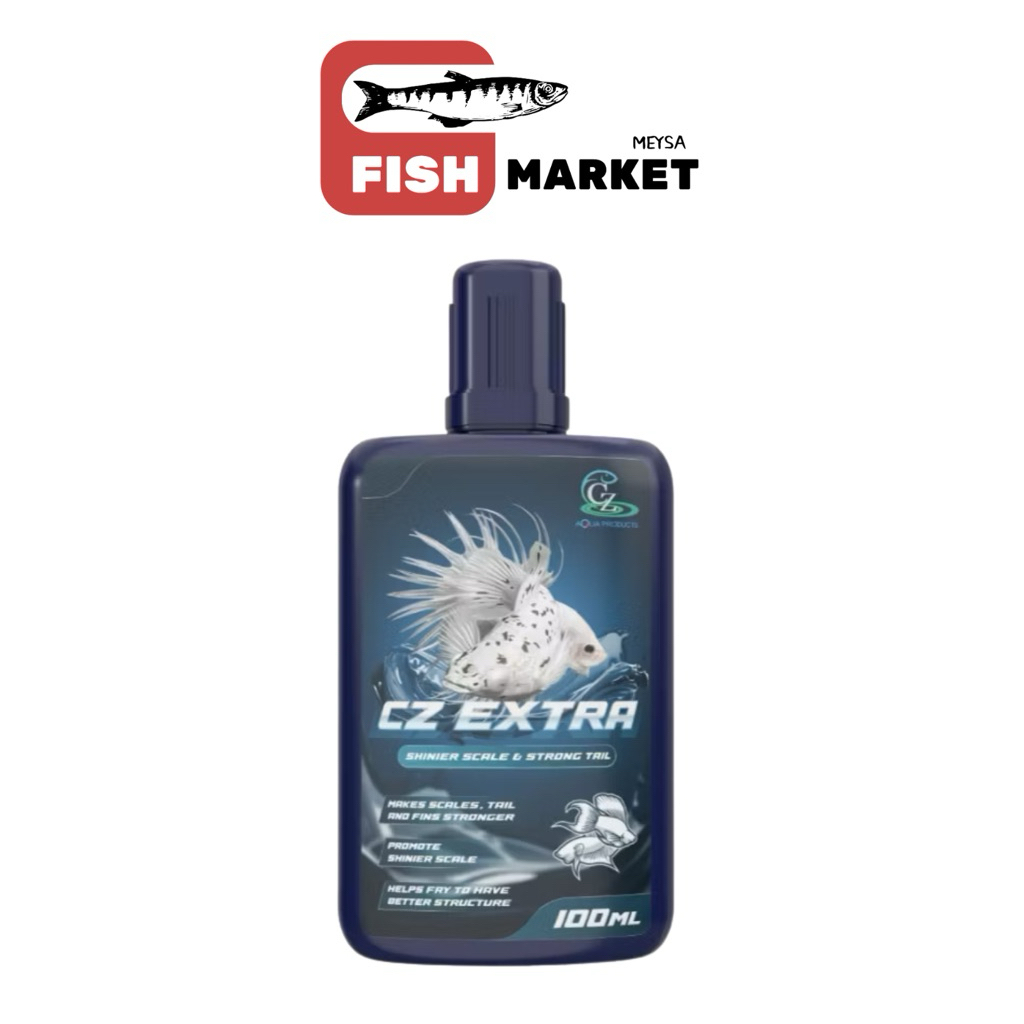 Cz Extra 100ml. แร่ธาตุสำหรับปั้นปลาให้เกล็ดเงา กระโดงตั้ง