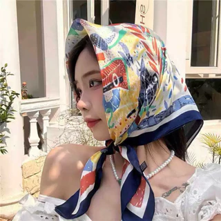 ผ้าโพกหัว ผ้าสี่เหลี่ยม ทำเป็นเกาะอกได้ Headscarf by Jolie Wiwii