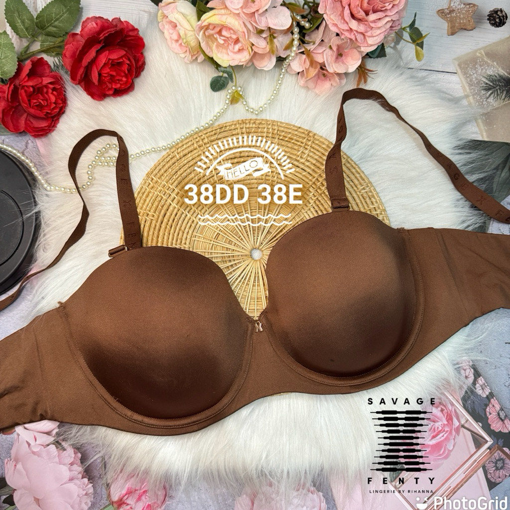 Savage X Fenty ใหม่มาก 38DD 38E ฟองบาง สะอาด ตำหนิรอยสะกิดรูปสุดท้าย