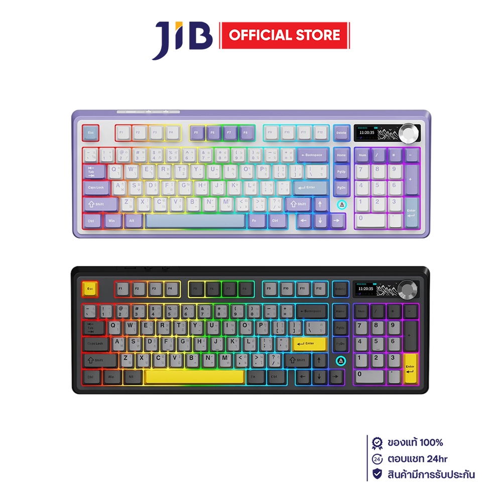WIRELESS KEYBOARD (คีย์บอร์ดไร้สาย) AJAZZ AK980 V2 - MAILLARD SWITCH RGB EN/TH