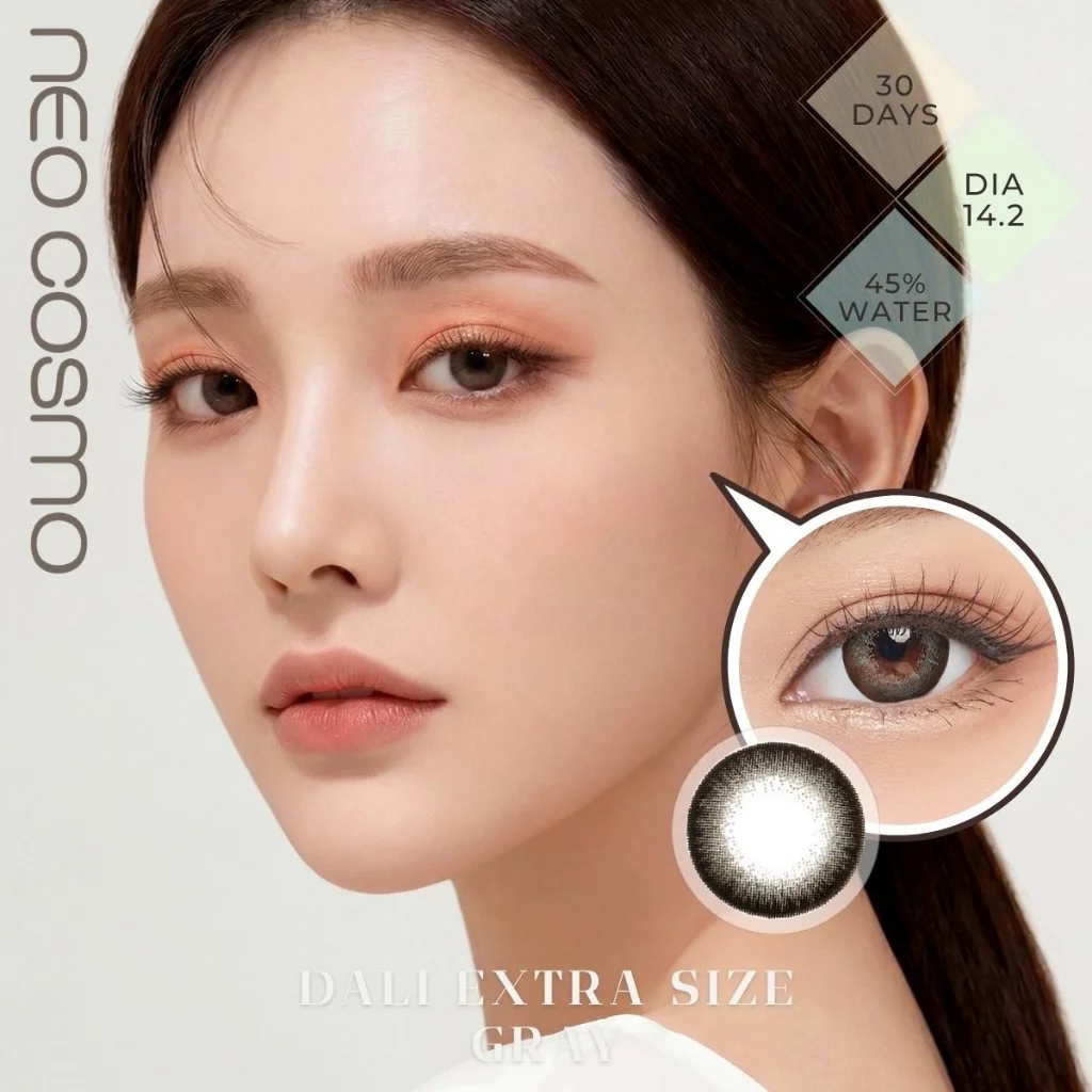 คอนแทคเลนส์ Dali Extra Size Gray (Neo Cosmo) ดาลี่สีเทา สายแบ๊ว ขนาดโตปานกลาง มีส่งด่วนใน กทม.
