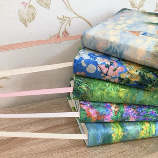 ✨ ปกหนังสือผ้า | ปกผ้าใส่หนังสือ ลายภาพวาดศิลปะ | Book Cover ♡ʕ·ᴥ·ʔ📚 | ขนาด A5